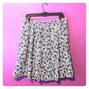 Blue and white Brooks Brothers Midi Skirt